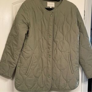 Lucky Brand Sage Green Quilted Puffer Jacket